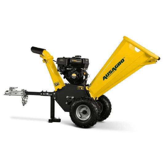 100mm / 4" Mini Wood Chipper With Towbar, 7hp DUCAR Engine, Emergency Stop Bar & Button