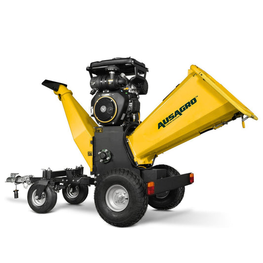 200mm / 8" Mini Wood Chipper With Towbar, 25hp Loncin E-Start Engine, Emergency Stop Bar & Button