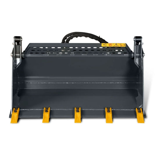 4-in-1 Bucket With Teeth Attachment for Mini Track Loader (SKU: STL1000)